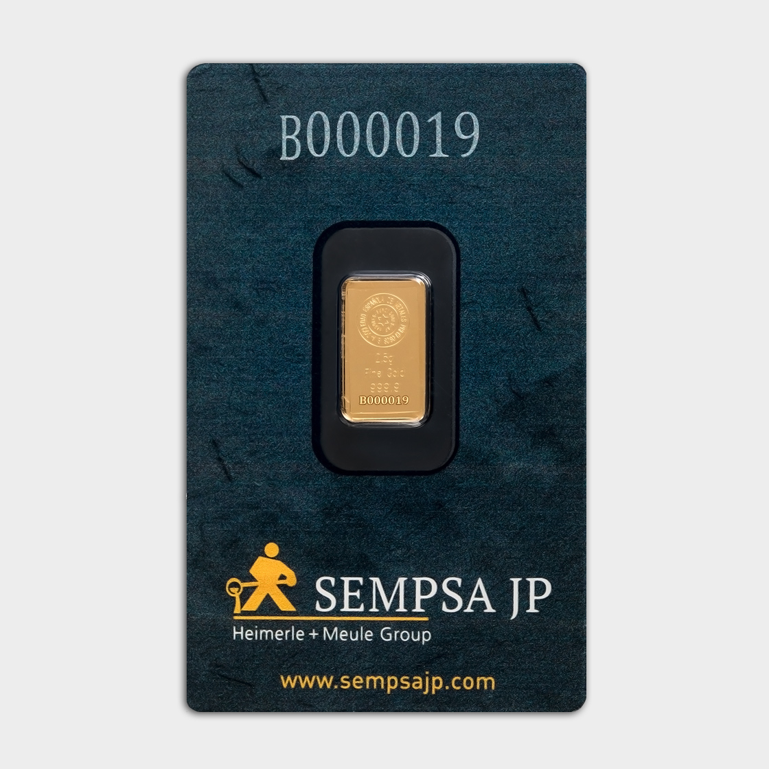Lingote de Oro 2,5 gramos de Sempsa