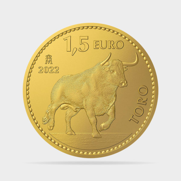 Toro moneda oro 1 oz cara Servioro